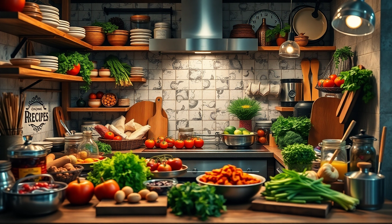 Enhance your culinary skills with dishfacts.com’s vibrant kitchen scene featuring fresh ingredients and recipes.