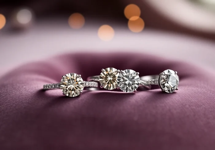 Showcasing stunning 2 Carat Engagement Rings displaying brilliant diamond cuts and luxurious settings.