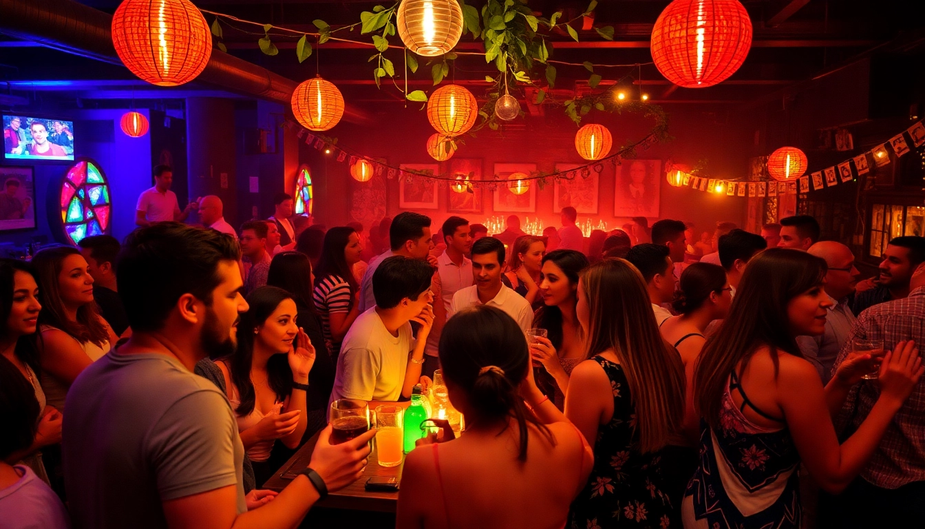 Join the lively afterwork party berlin with friends enjoying drinks and a vibrant atmosphere.