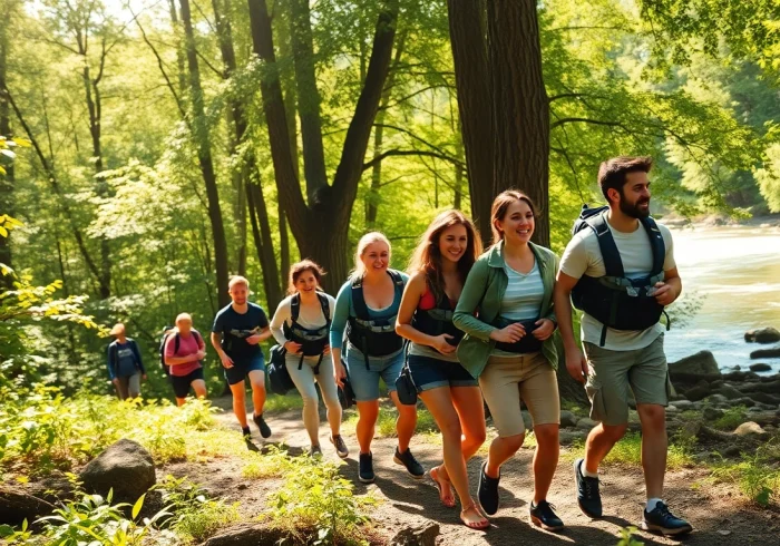 Experience nature at www.sudswild.com with a diverse group enjoying vibrant wildlife in a lush forest.