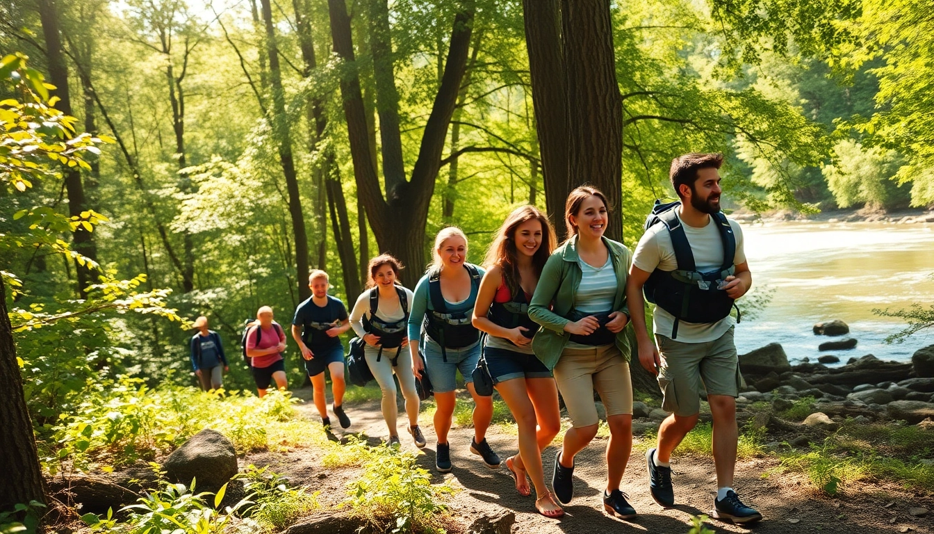 Experience nature at www.sudswild.com with a diverse group enjoying vibrant wildlife in a lush forest.