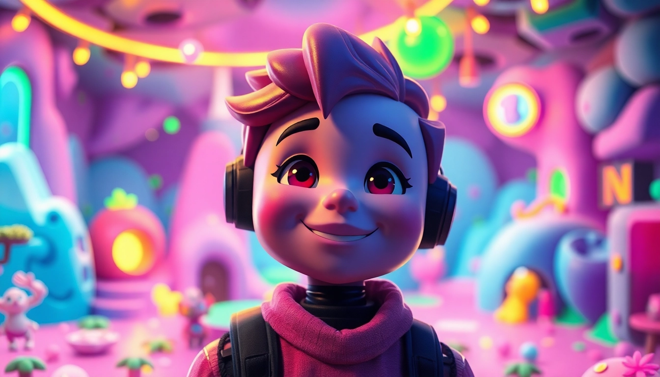 Engage with character ai 18+ through lively and vibrant virtual interactions in this colorful digital landscape.