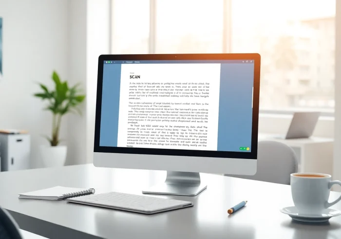 Check your documents with an advanced plagiarism checker in a bright office setting.