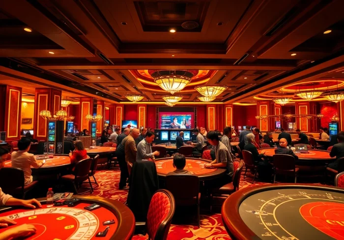Experience the thrill of live casino Singapore with players at an energetic gaming table.