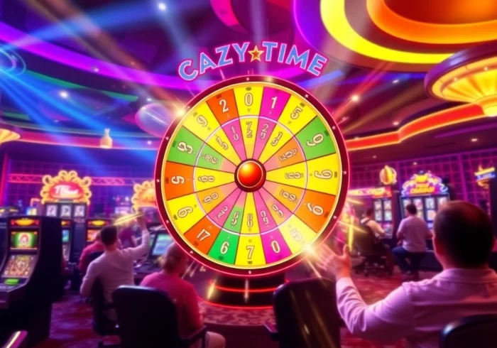 Catch thrilling moments of Crazy Time stats in action with the colorful gaming wheel and lively atmosphere.