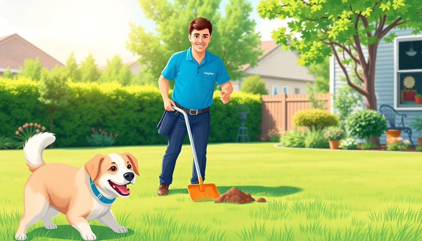 Expert dog poop cleaning service maintaining a clean yard for pet owners
