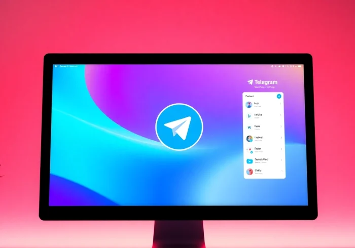 Engage with Telegram电脑版中文 on a computer interface showcasing its vibrant features and user-friendly design.