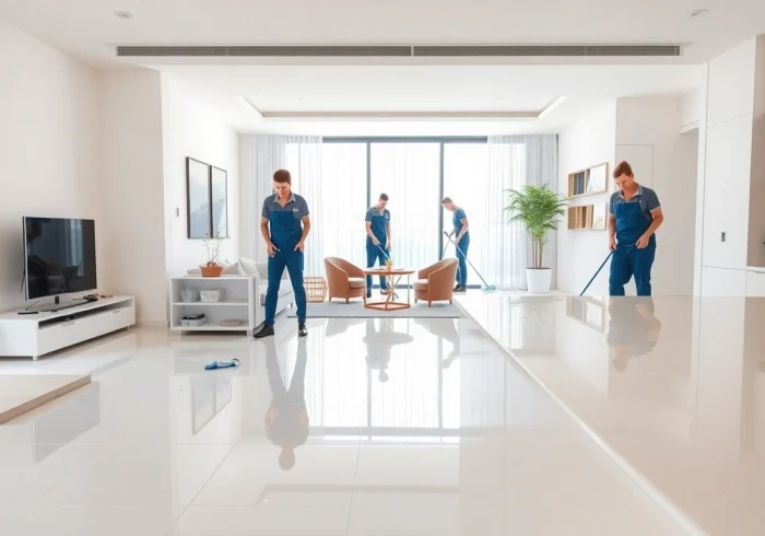Efficient bond cleaning Brisbane team in action, showcasing professional cleaning service.
