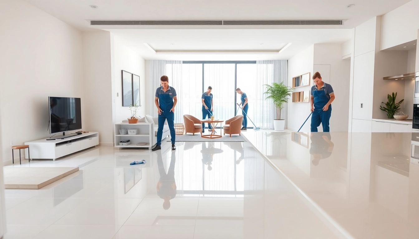 Efficient bond cleaning Brisbane team in action, showcasing professional cleaning service.