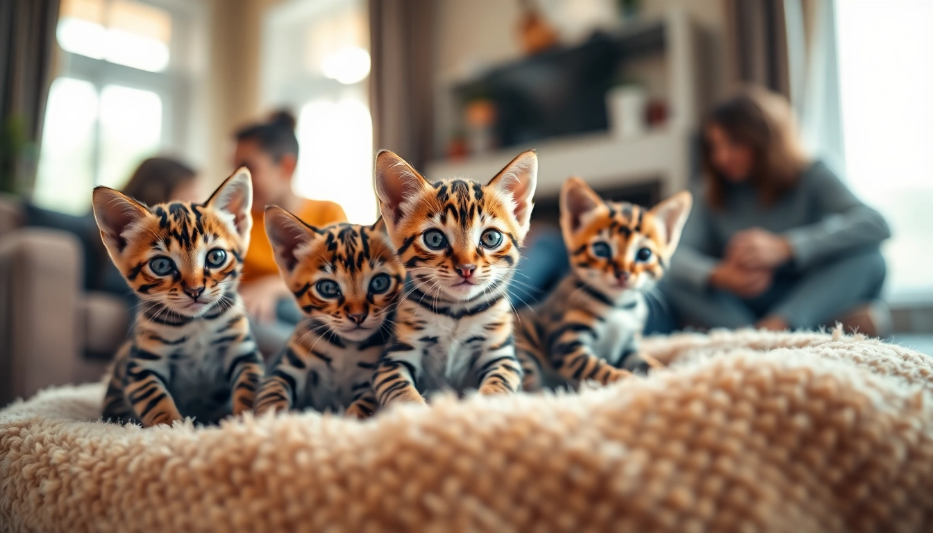 Bengal Breeders Orange County showcase adorable, playful kittens in a cozy home environment.