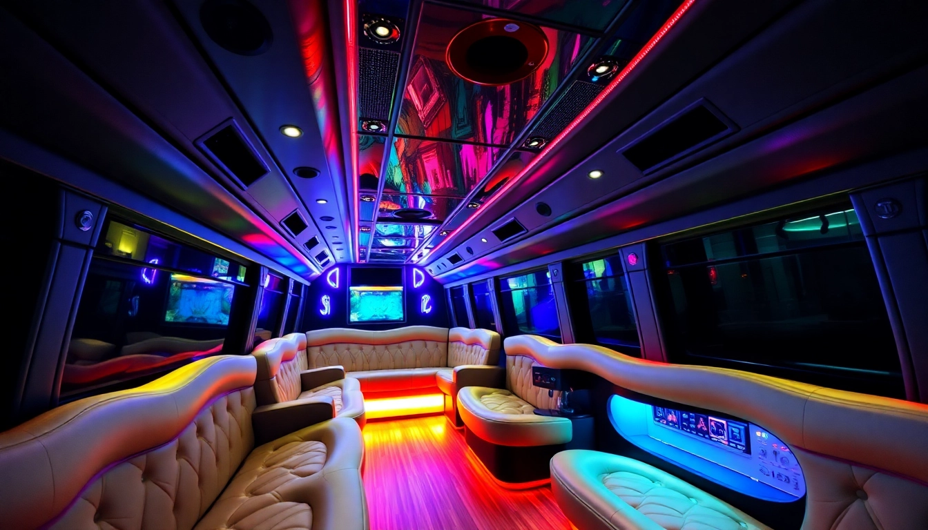 Ride in style with an elegant Atlanta party bus featuring plush interiors and modern amenities for an unforgettable experience.