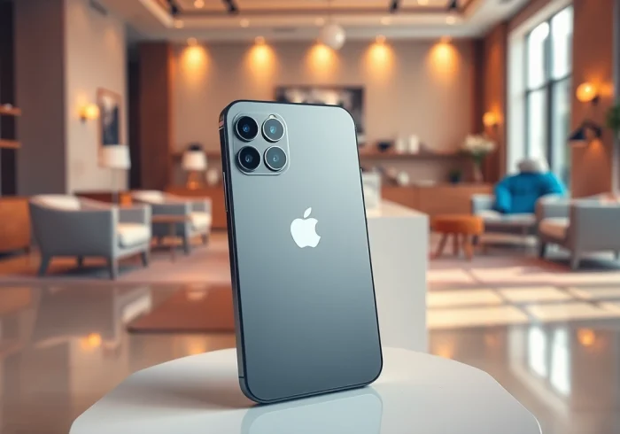 Buy iPhone Pro Max in a stylish retail setting, showcasing its elegant design and inviting atmosphere.
