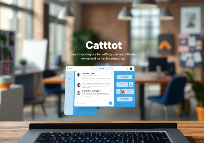 Enhance user engagement with a professional chatbot for website displayed in a modern setting.