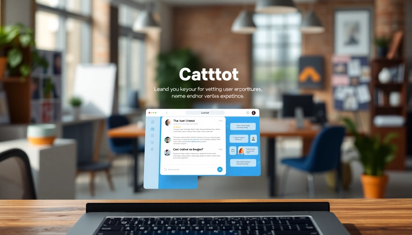 Enhance user engagement with a professional chatbot for website displayed in a modern setting.