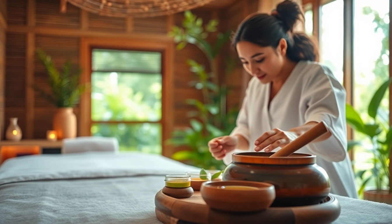 Erleben Sie die heilsame Pancharma-Kur in einem ruhigen Ayurveda-Behandlungsraum.
