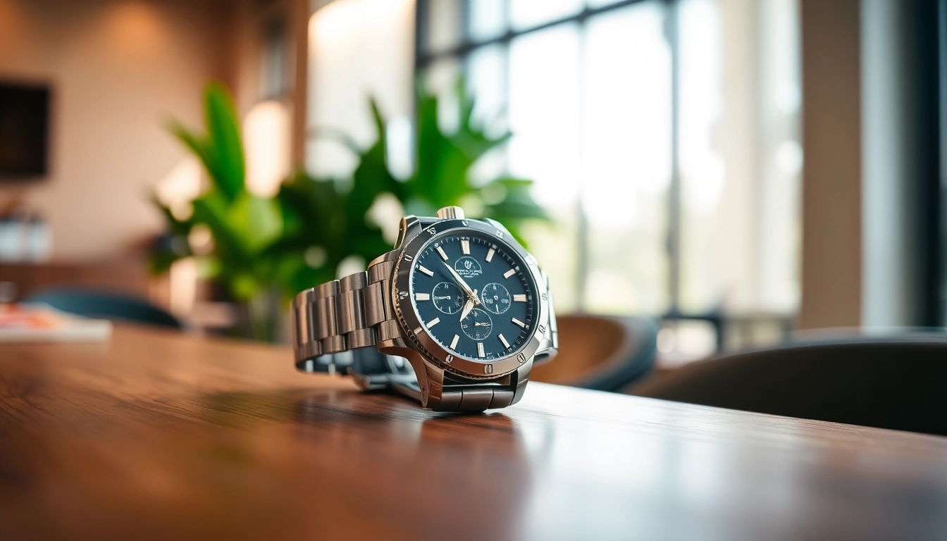 Präsentation einer eleganten Herren Armbanduhr, die Craftsmanship und Stil verkörpert