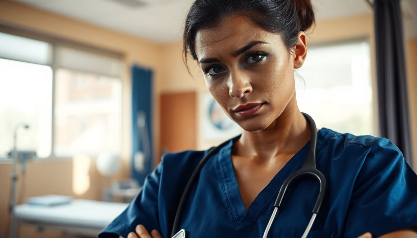Nurse seeking recovery and support through the VDAP Program in Alabama, displaying determination.