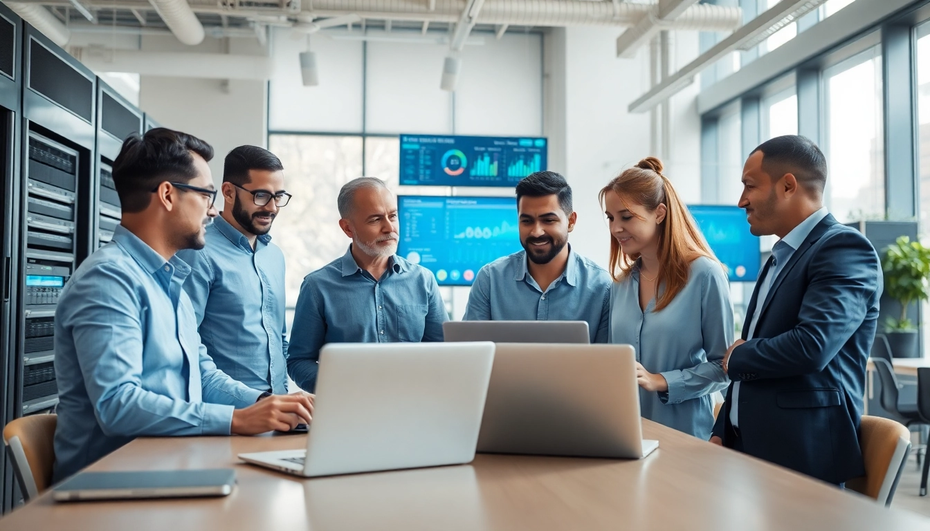 Managed IT provider collaborating in a modern office, enhancing business technology solutions.