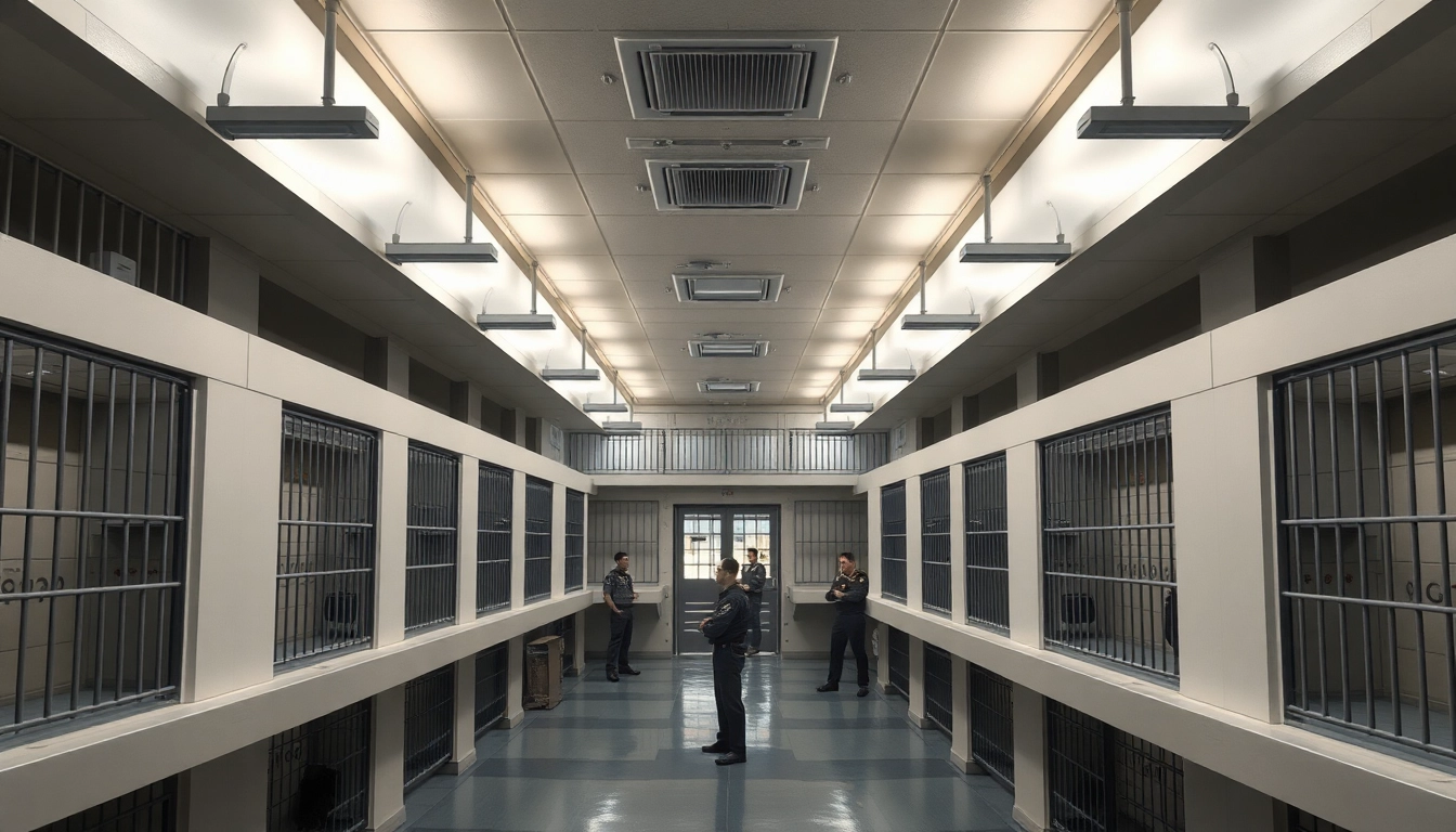Documenting the secure environment of orange county jail with inmates and security professionals.