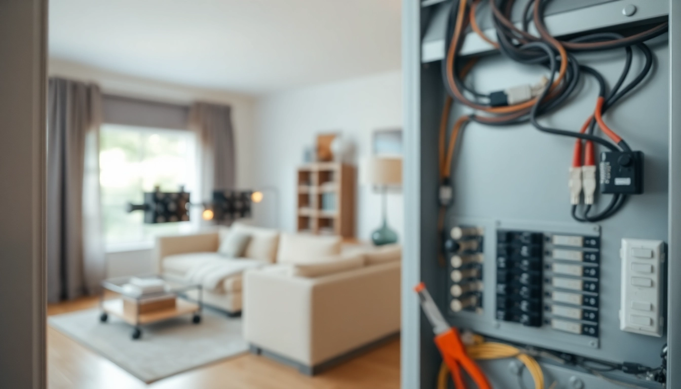 Inspecting an electrical panel for safety and efficiency in a home.