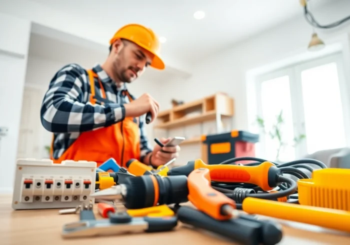 Delivering reliable Electrical Service through a skilled technician in a modern home.