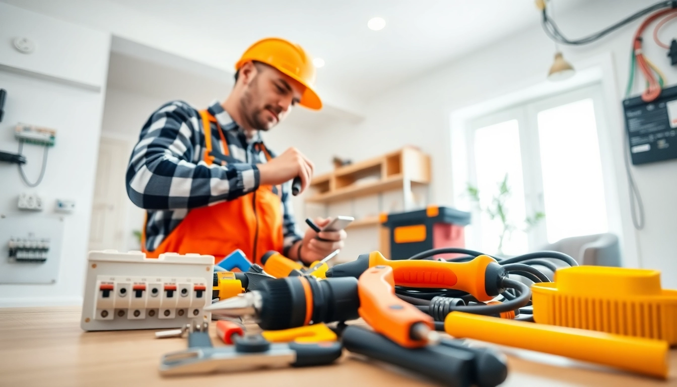 Delivering reliable Electrical Service through a skilled technician in a modern home.