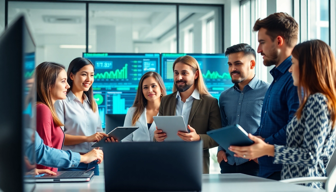 Enhancing Managed IT Services Markham with a collaborative IT support team in a modern office.