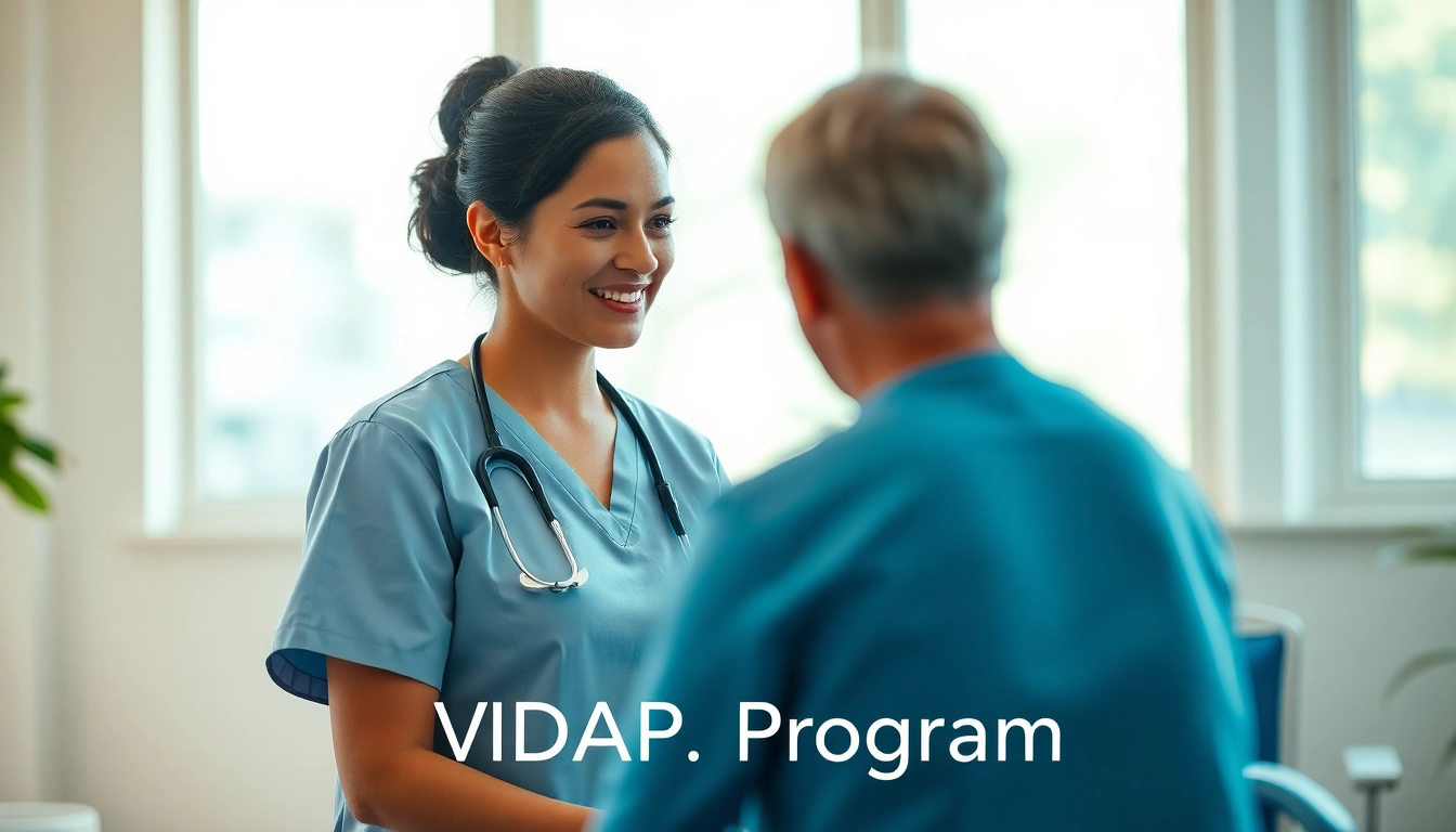 Highlighting the benefits of the VDAP Program in a nurturing nurse-patient interaction.