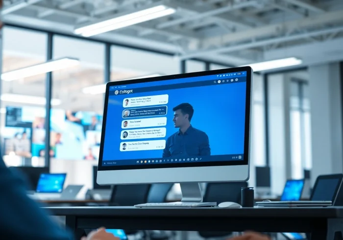 Engaging with a chatgpt chatbot on a modern screen, showcasing seamless interaction.