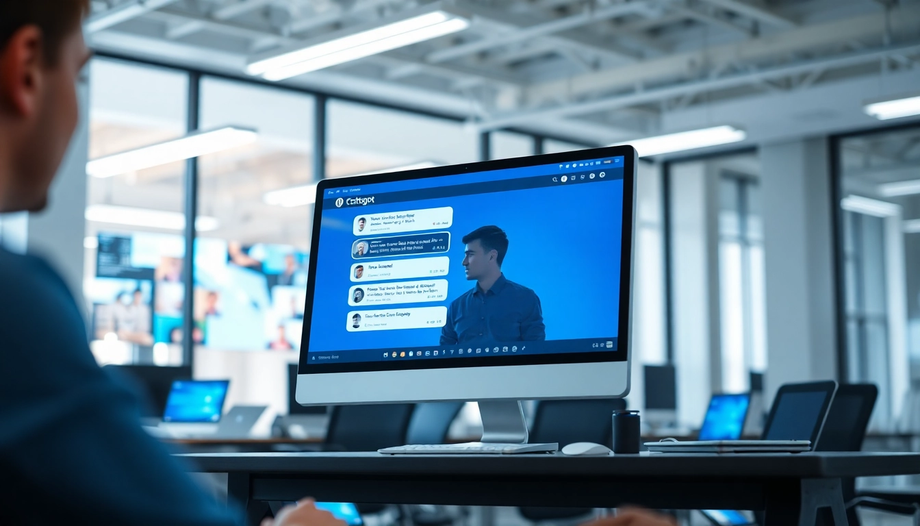 Engaging with a chatgpt chatbot on a modern screen, showcasing seamless interaction.