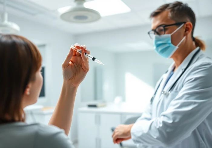 Demonstration of Injectable Weight Loss in a professional healthcare setting with a healthcare provider.