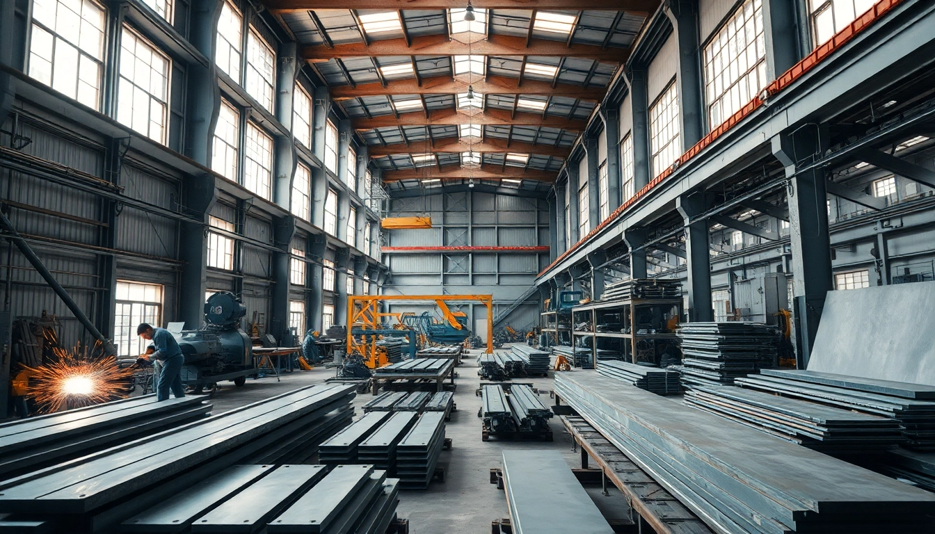 Discover skilled steel fabricators near me creating high-quality metal products in a bright workshop.