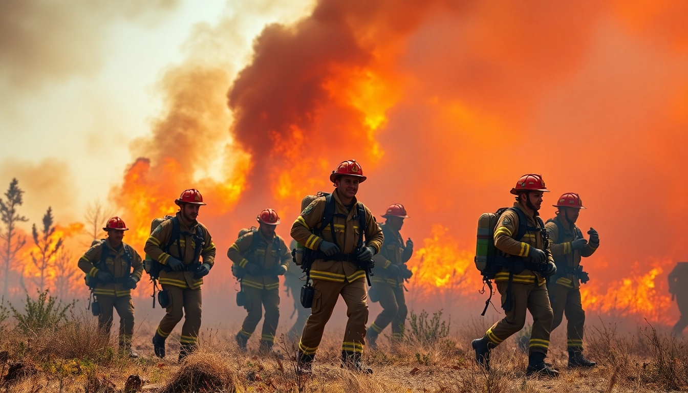 Capture intense wildfire events as firefighters battle flames in dramatic conditions.