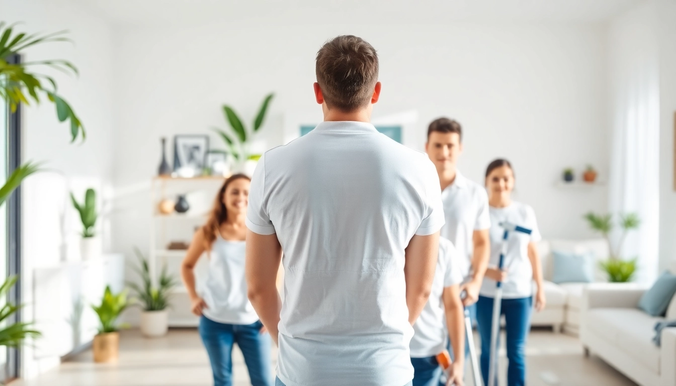 Professionals performing Bond cleaning Logan in a sparkling, bright residential setting.