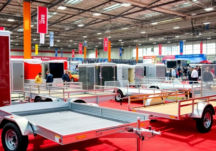 Find top quality trailers for sale in Massachusetts at an energetic trade show.