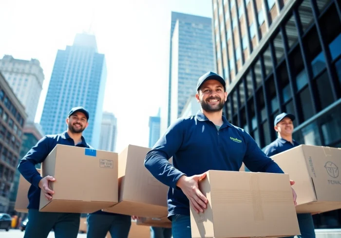 Manhattan movers efficiently coordinating a seamless move in a vibrant urban setting.